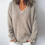Women’s Relaxed V-Neck Knit Sweater
