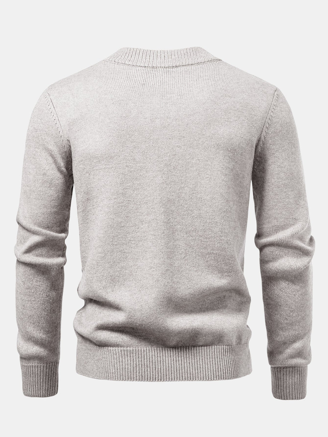 Heavyweight Stripe Mock Neck Knit Sweater