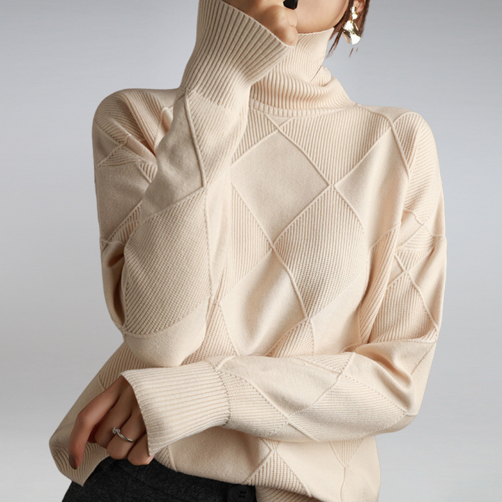 Turtleneck Sweater Women Relaxed Casual Fit