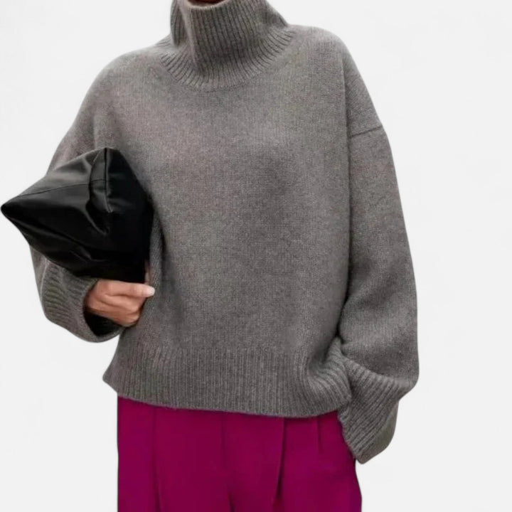 Women’s Oversized Turtleneck Knit Sweater