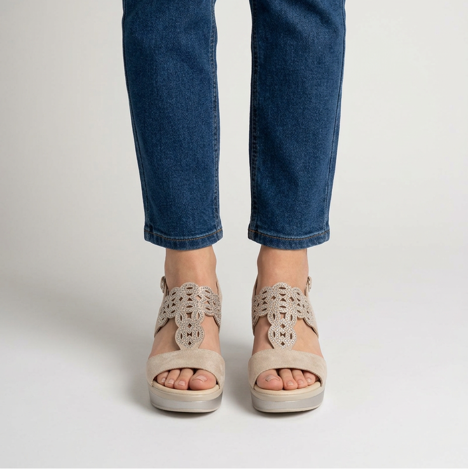 Rachele - Comfortable women's wedge sandal