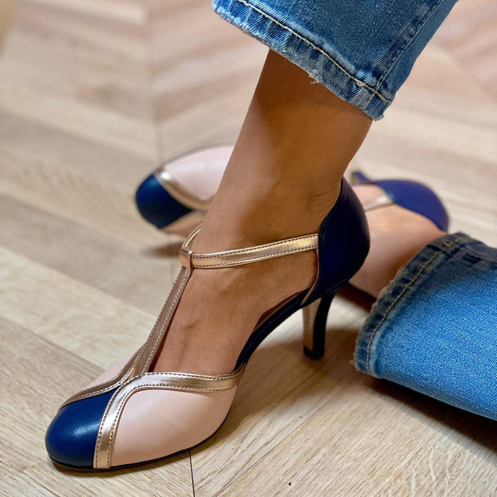 Laya™ | T-Strap Pumps, Round Toe, Colorful and Comfortable