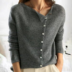 Women's Button Front V-Neck Knit Cardigan Sweater