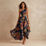 Celeste | One-Shoulder Floral Maxi Dress