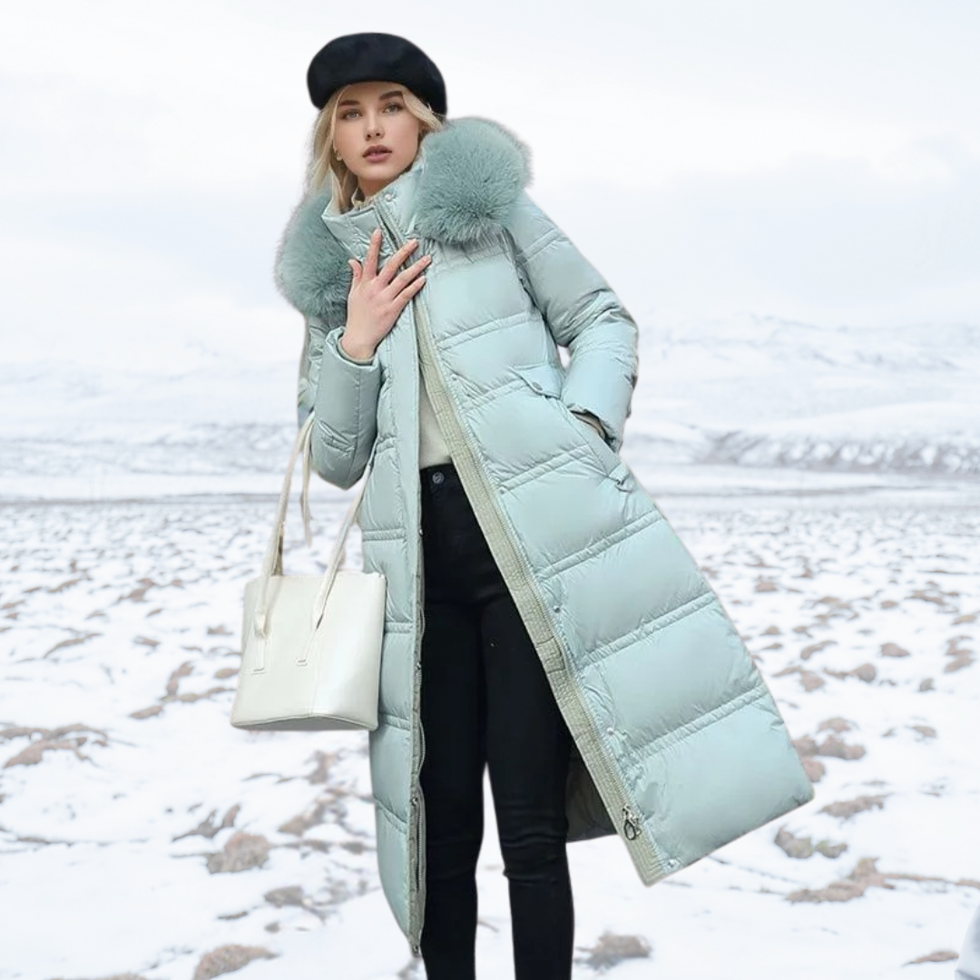 Warm Puffer Coat Faux Fur