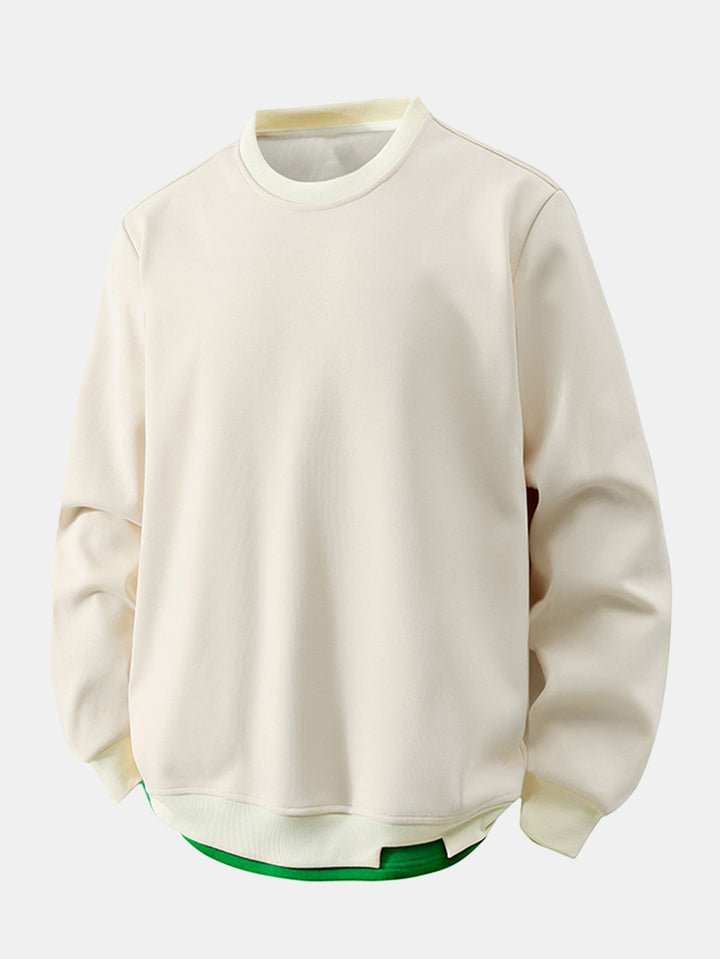 Relax Fit 2 In 1 Crew Neck Sweatshirt