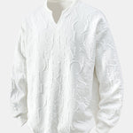 Letter Jacquard V Neck T-Shirt