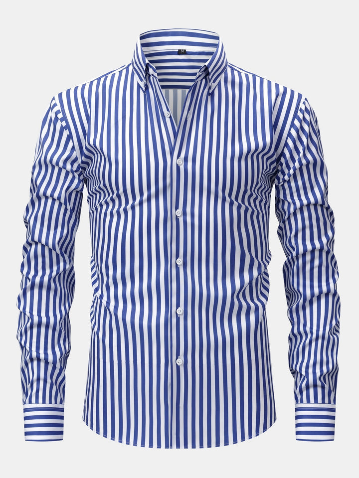 Long Sleeve Stripe Button Up Shirt