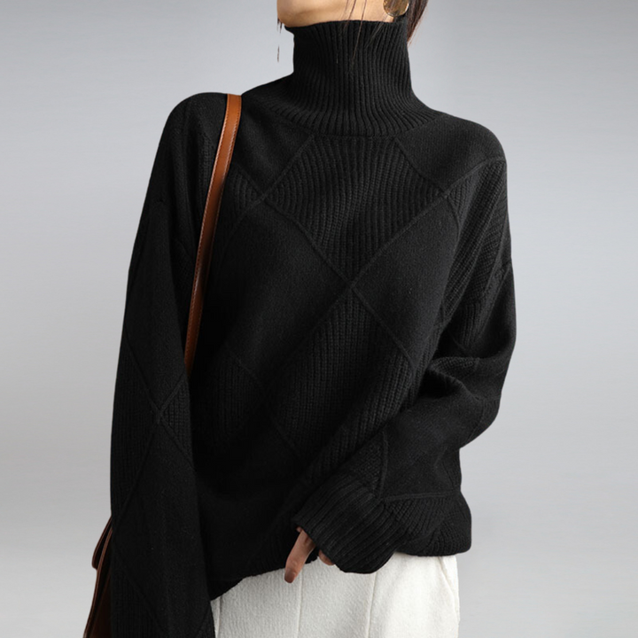 Soft Cable Knit Turtleneck Sweater for Women
