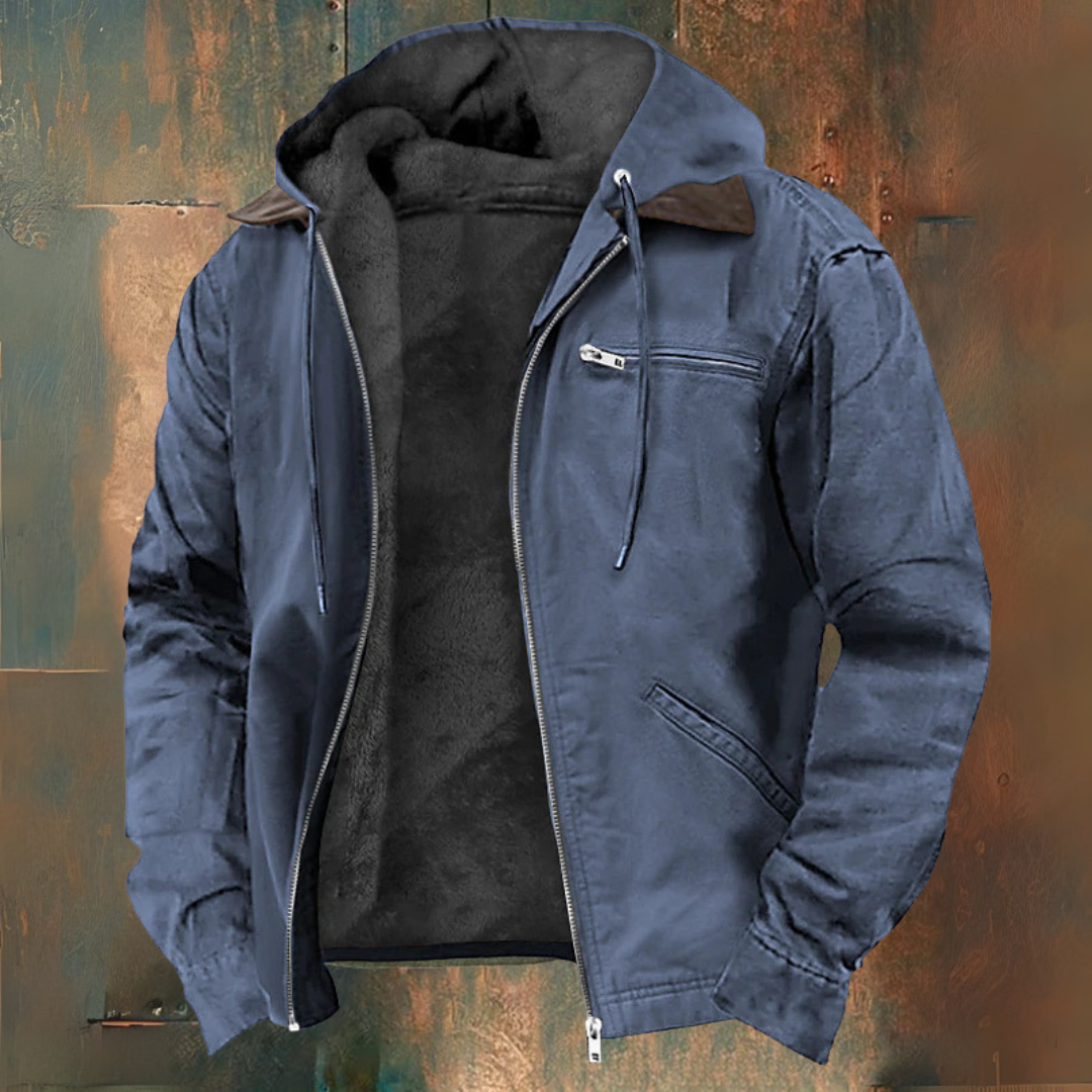 Hooded Sweat Jacket with Zipper