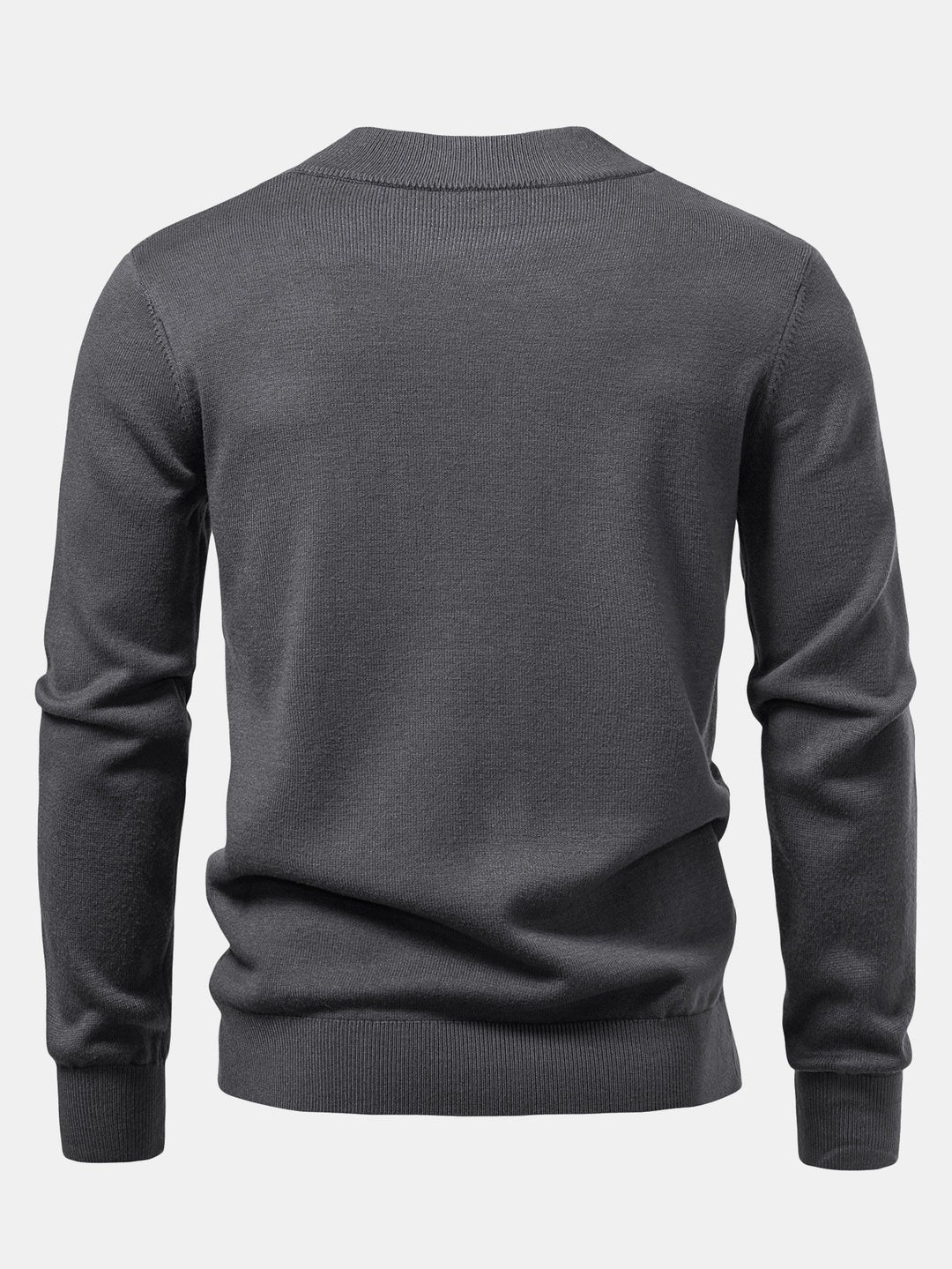 Geometric Jacquard Mock Neck Sweater