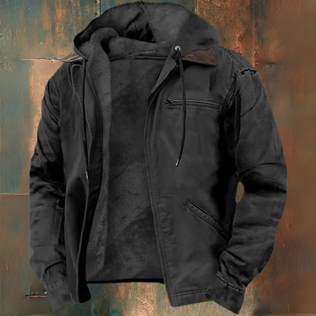 Hooded Sweat Jacket with Zipper