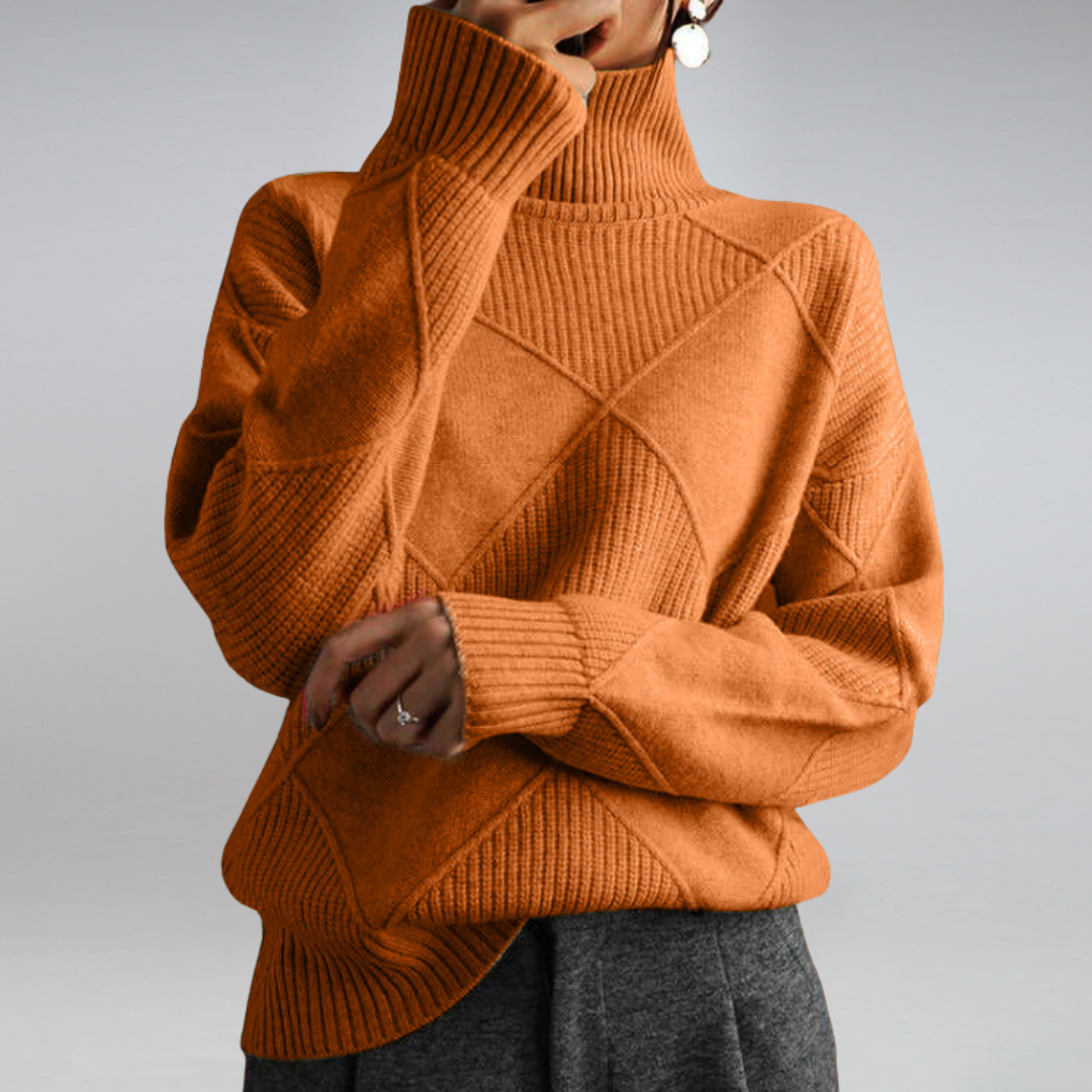 Soft Cable Knit Turtleneck Sweater for Women