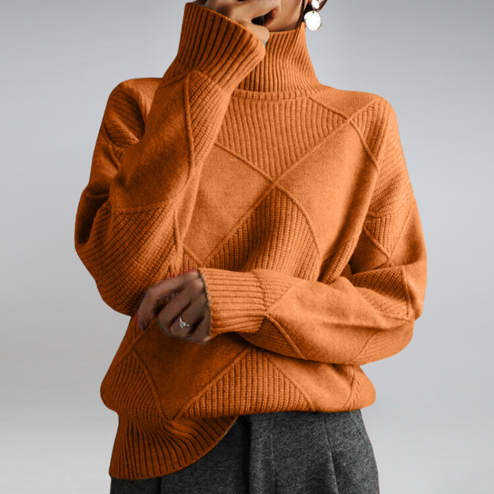 Soft Cable Knit Turtleneck Sweater for Women
