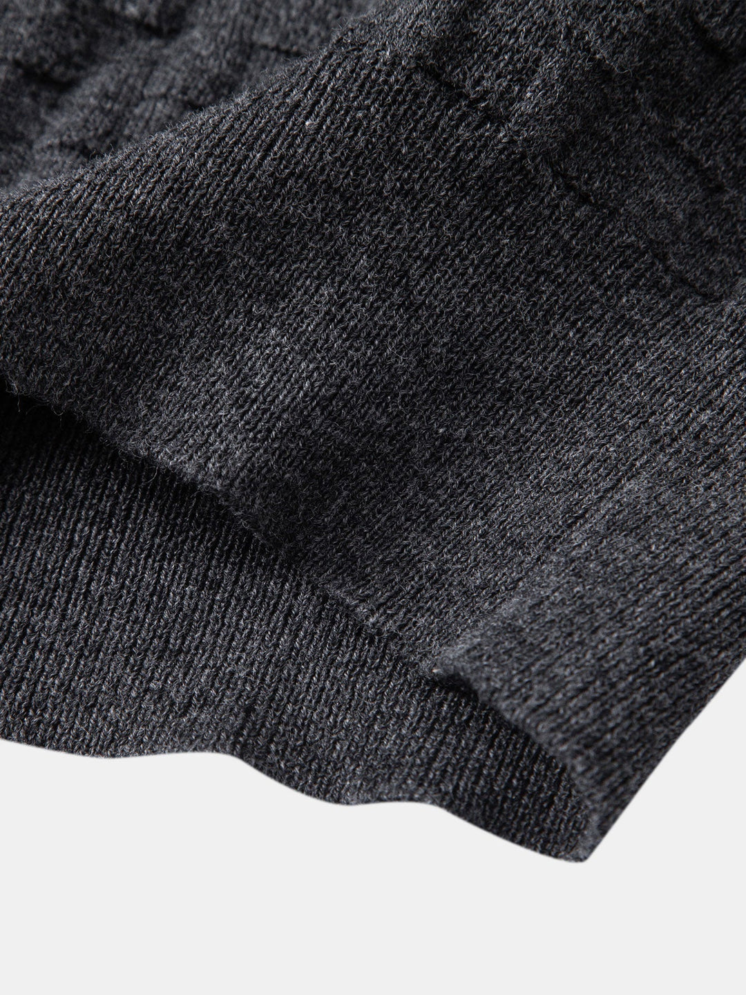 Checkerboard Henley Collar Sweater Knitted T-Shirt