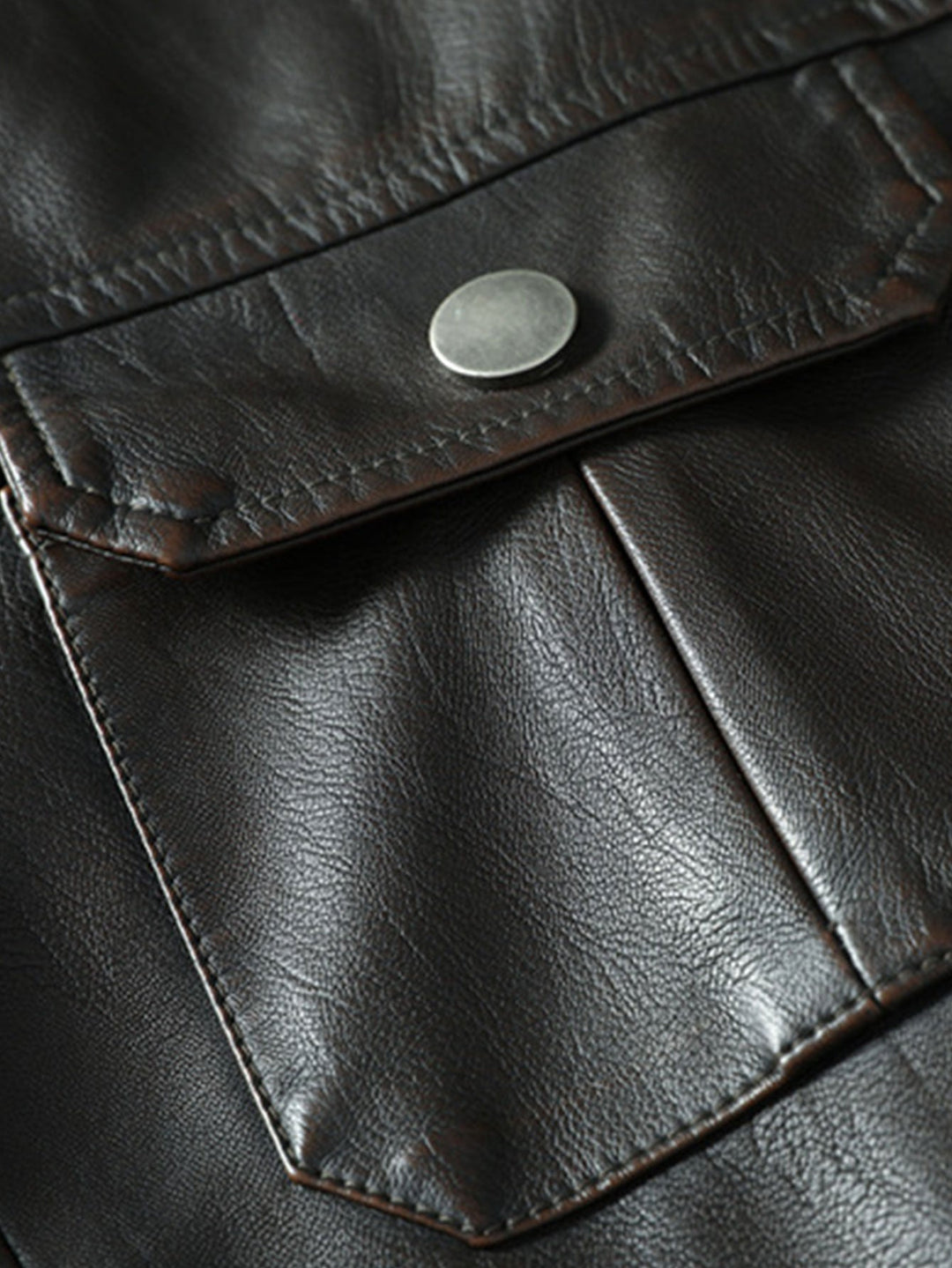 2 In 1 PU Leather Jacket With Detachable Hood