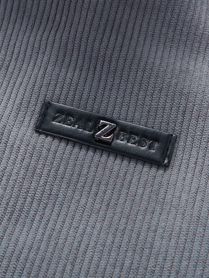 Teddy Lined Zip Up Corduroy Jacket