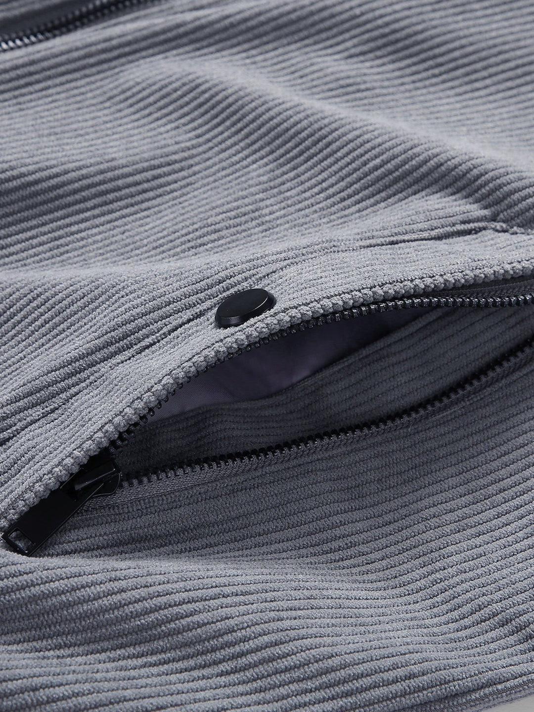 Teddy Lined Zip Up Corduroy Jacket