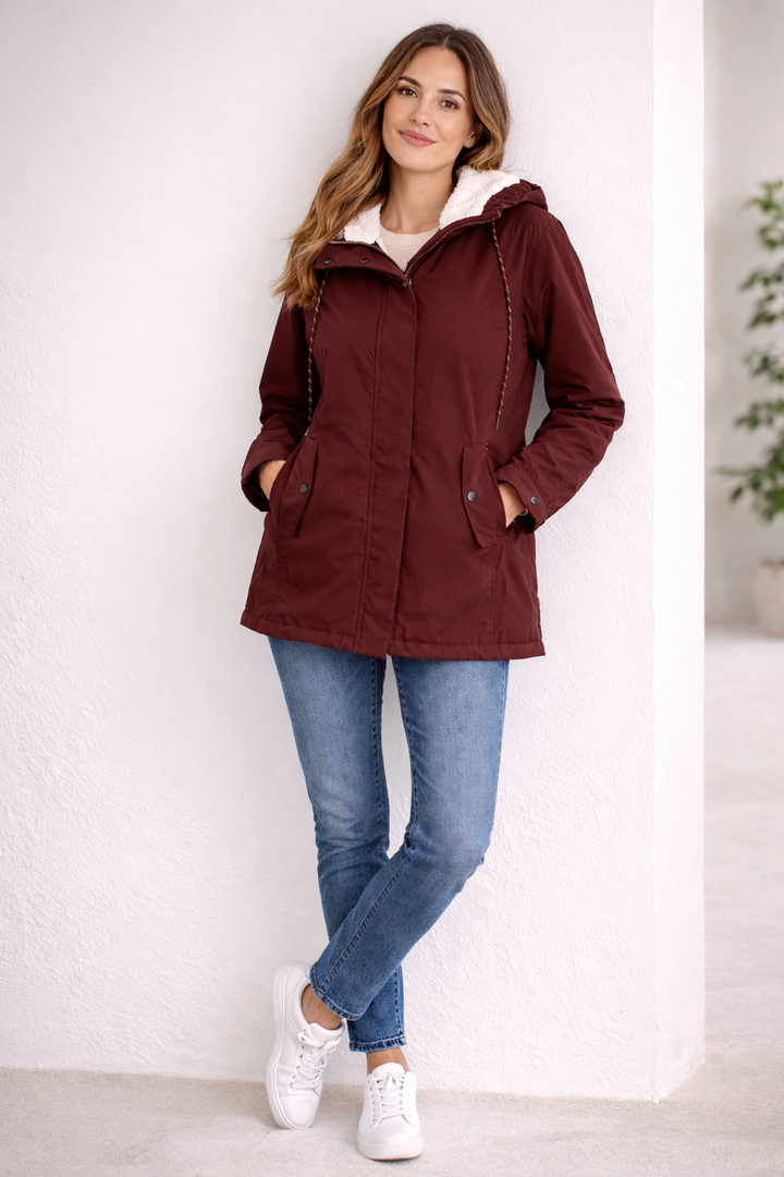 Women's Long Hooded Winter Jacket with Full Coverage Design