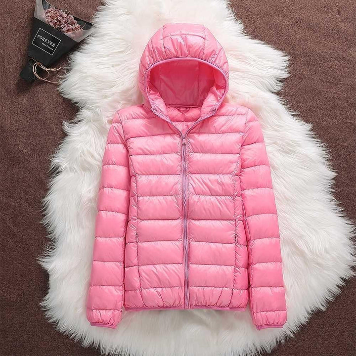Women's Hooded Puffer Zip-Up Outdoor Jacket