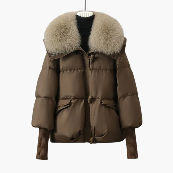 Women's Padded Winter Jacket Faux Fur Collar