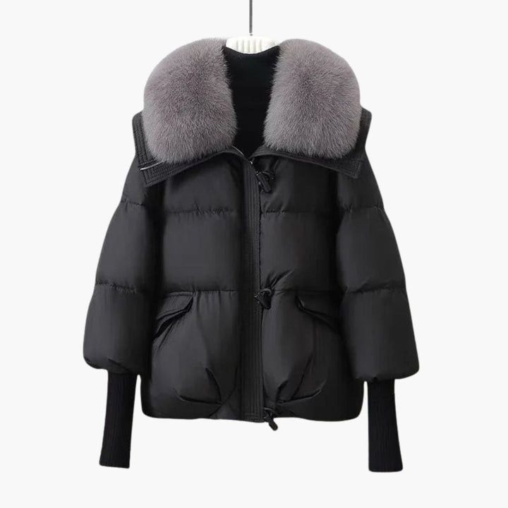 Women's Padded Winter Jacket Faux Fur Collar