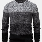 Contrast Crew Neck Knit Sweater