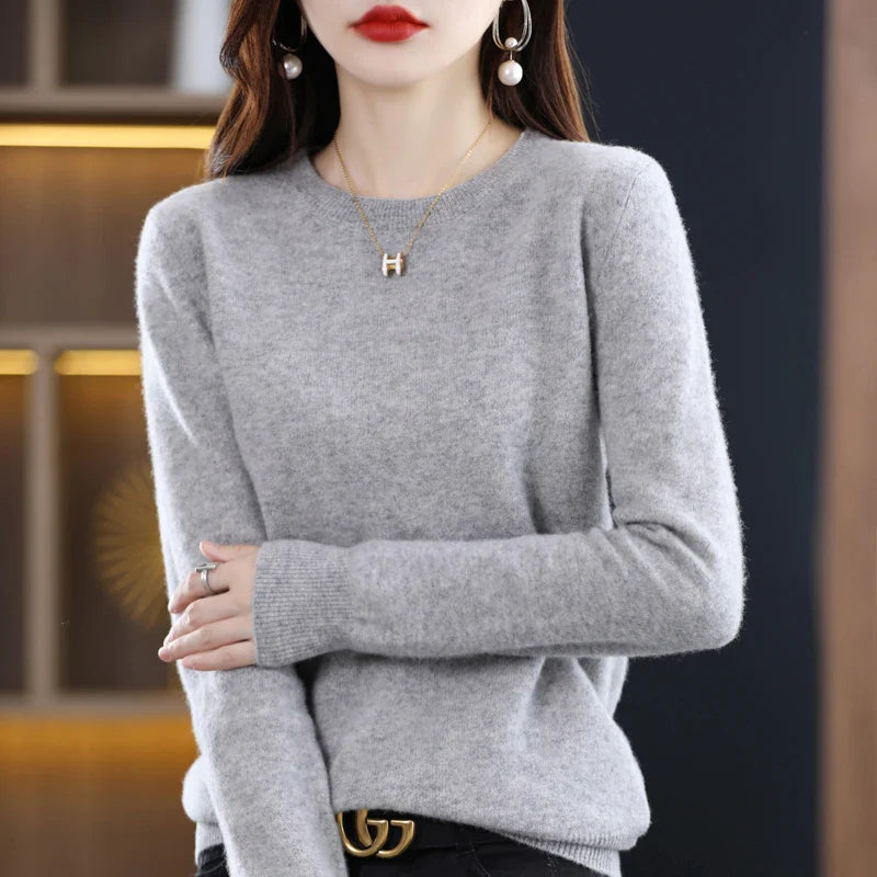Women's Classic Crew Neck Soft Knit Sweater