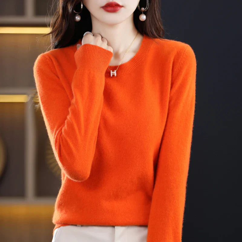 Women's Classic Crew Neck Soft Knit Sweater