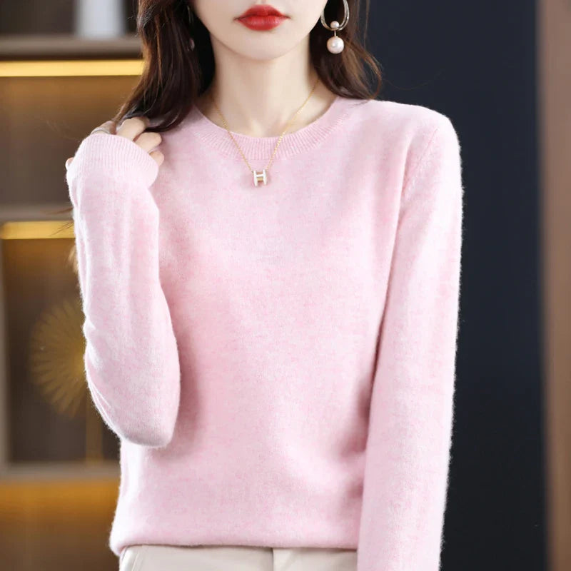 Women's Classic Crew Neck Soft Knit Sweater