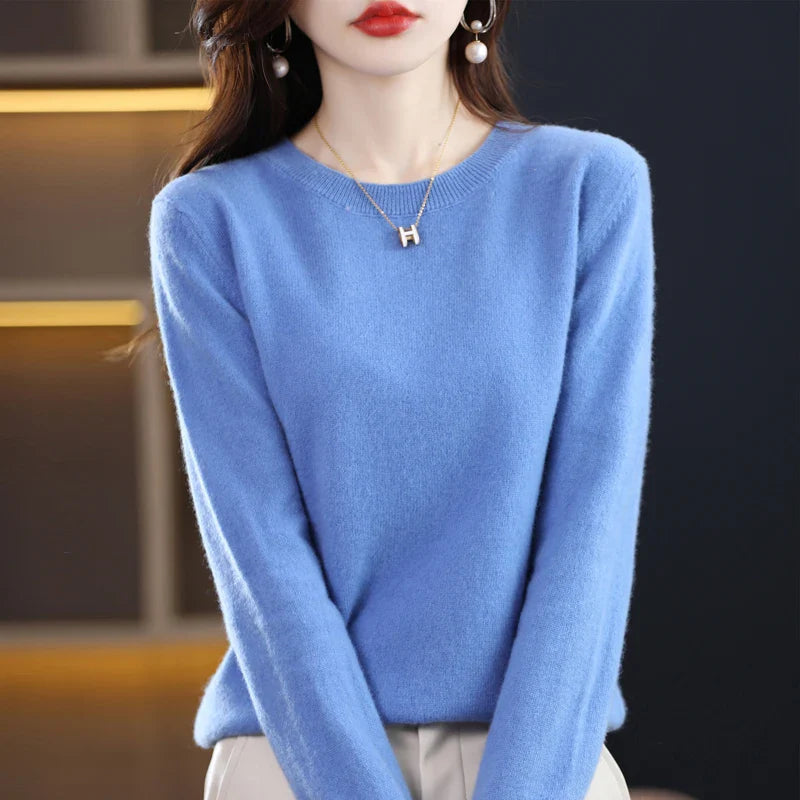 Women's Classic Crew Neck Soft Knit Sweater