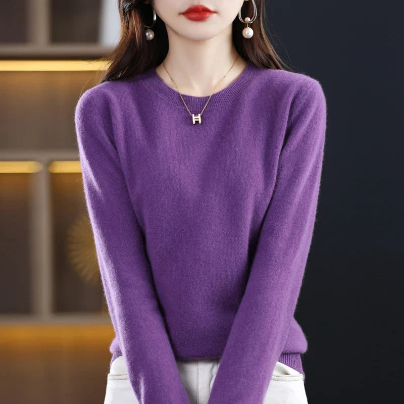 Women's Classic Crew Neck Soft Knit Sweater