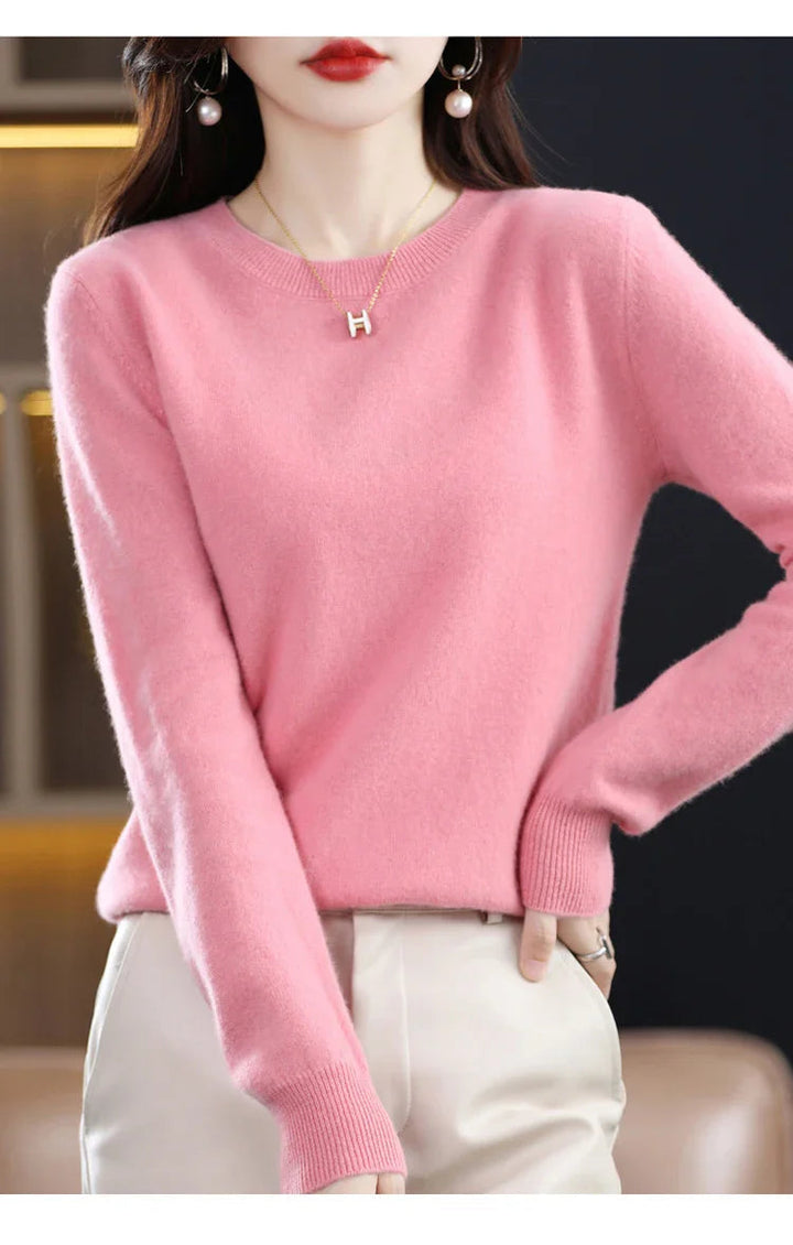 Women's Classic Crew Neck Soft Knit Sweater