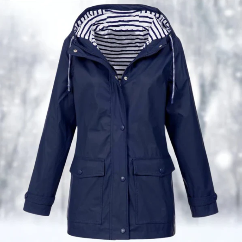 Women's Hooded Utility Button Front Jacket