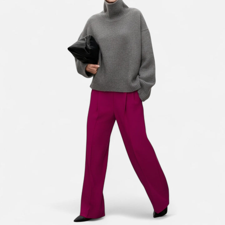 Women’s Oversized Turtleneck Knit Sweater