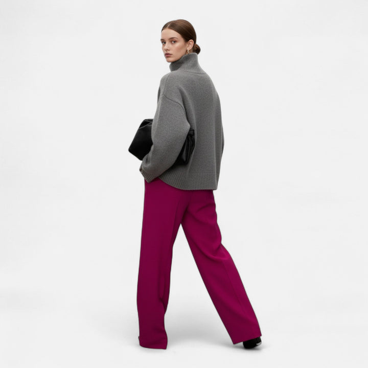 Women’s Oversized Turtleneck Knit Sweater