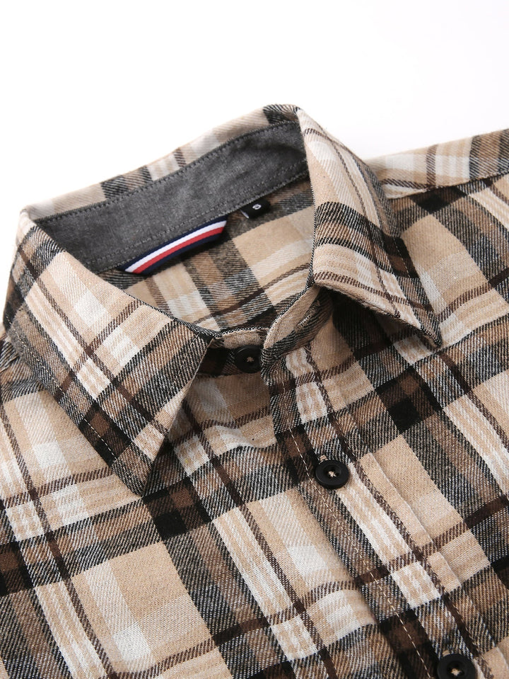 Flannel Plaid Button Up Shirt