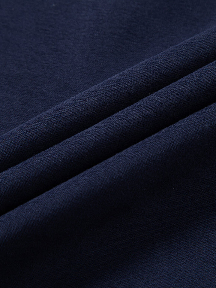 Contrast Polo Collar Sweatshirt