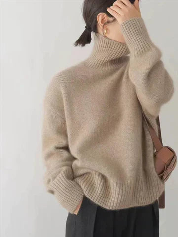 Maria | Womens Cashmere Luxe Turtleneck Jumper