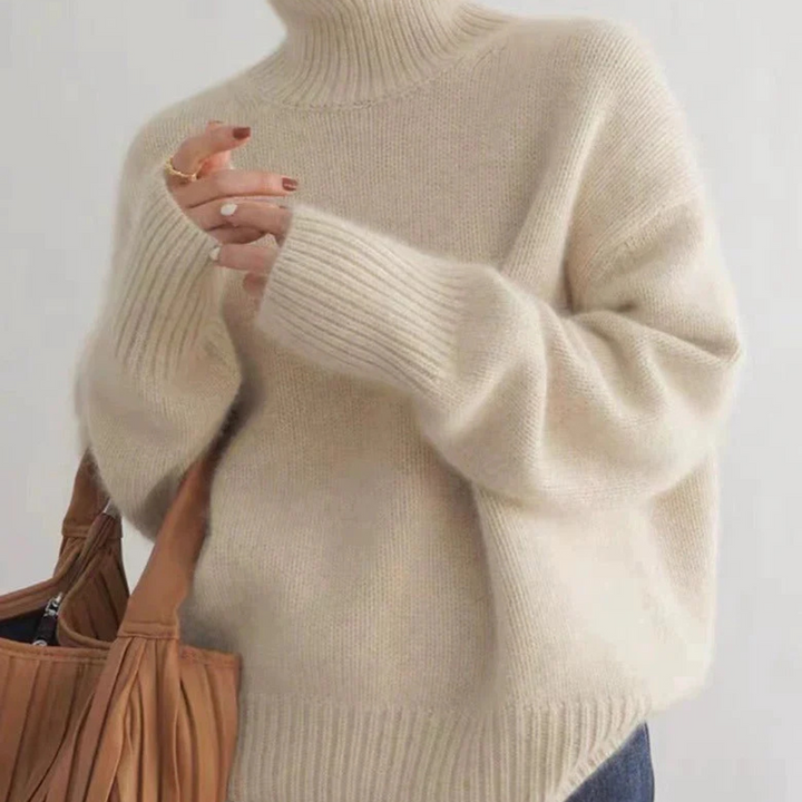 Women's Oversized Cozy Turtleneck Sweater