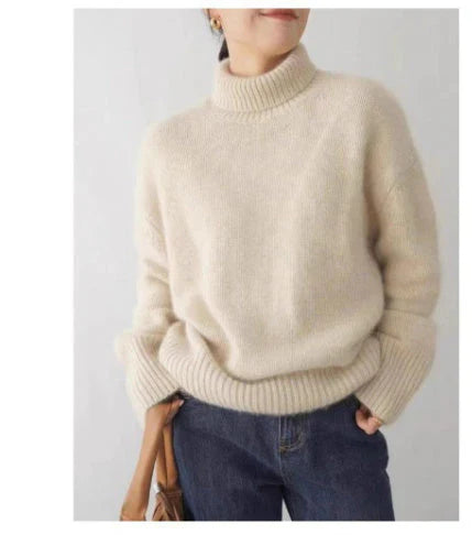 Women's Oversized Cozy Turtleneck Sweater