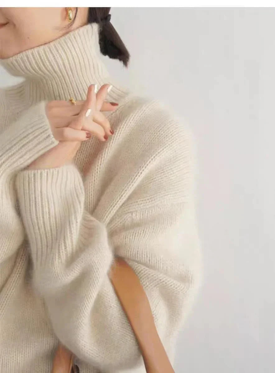 Women's Oversized Cozy Turtleneck Sweater