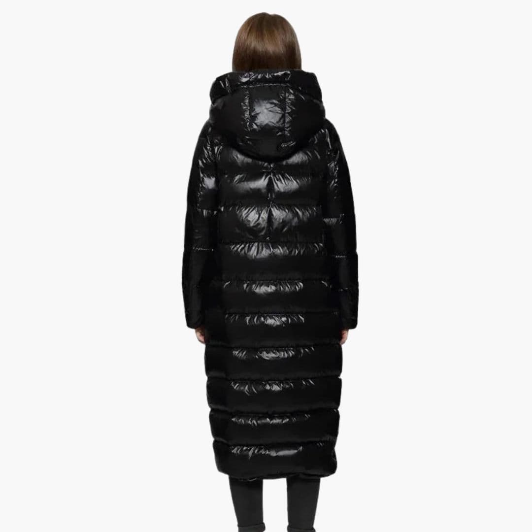 Women's Long Hooded Quilted Puffer Coat