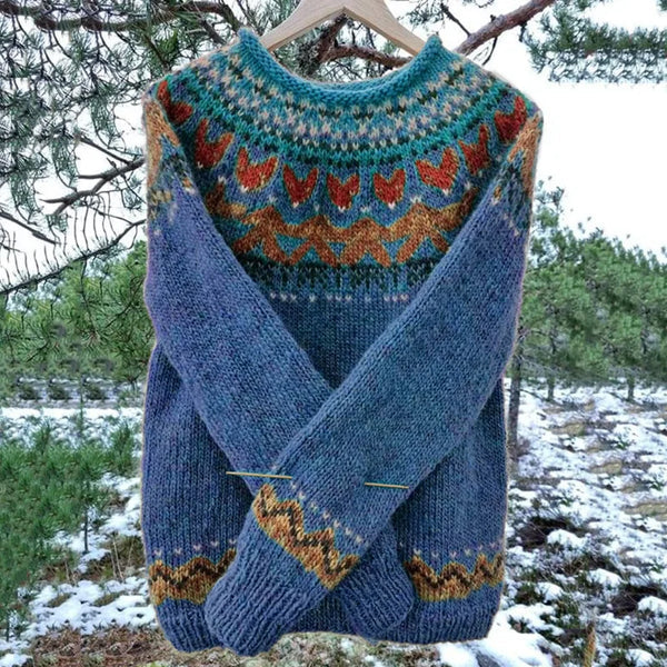 Women's Nordic Fair Isle Knit Sweater