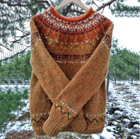 Women's Nordic Fair Isle Knit Sweater