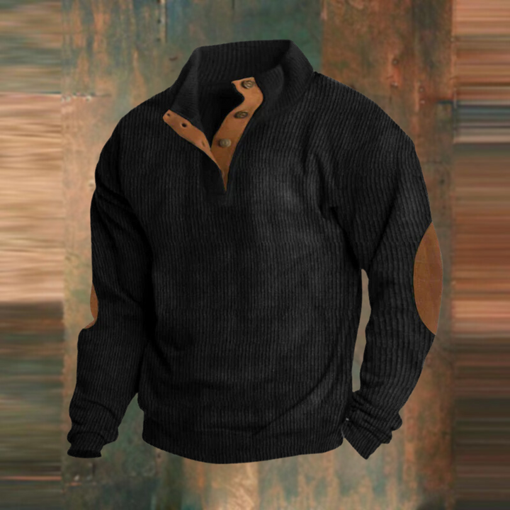 Casual sweatshirt with stand-up collar and long sleeves