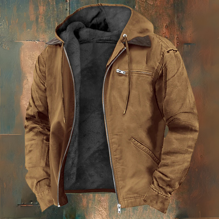 Hooded Sweat Jacket with Zipper