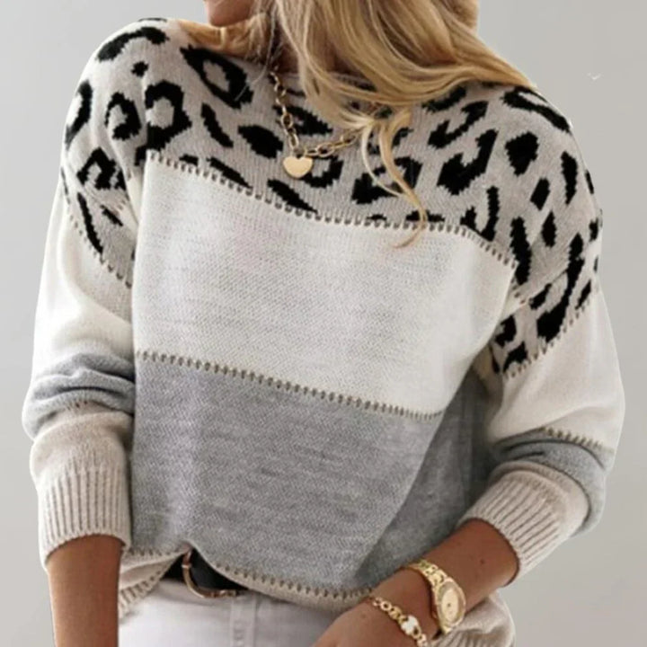 Women's Leopard Print Casual Sweater