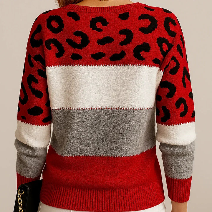 Women's Leopard Print Casual Sweater