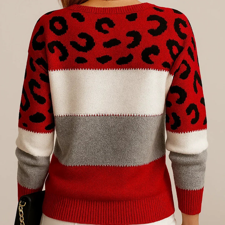 Women's Leopard Print Casual Sweater